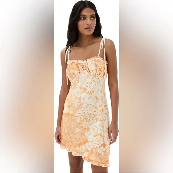 Intimately Free People Retro Daisy Slip Dress in Icelandic Poppy - Picture 2 of 8